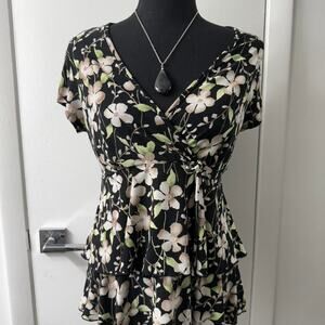 Black and white floral print